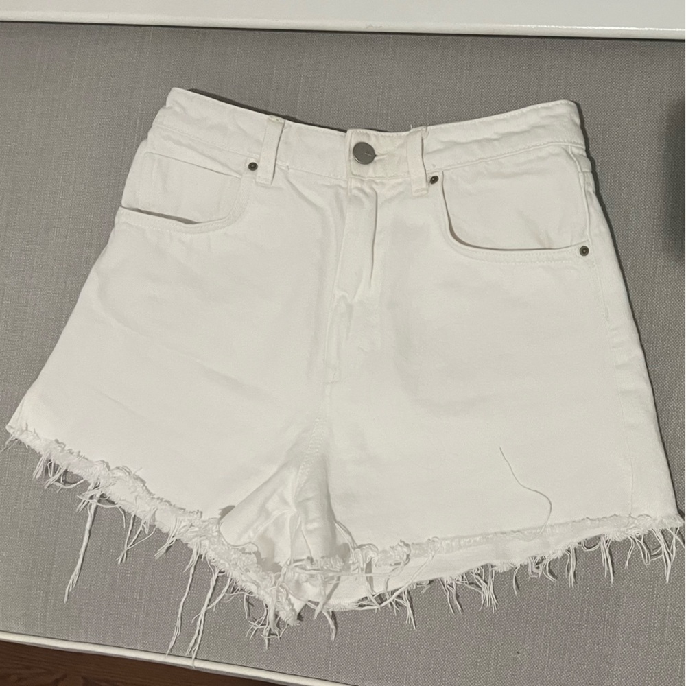 Zara white jean shorts